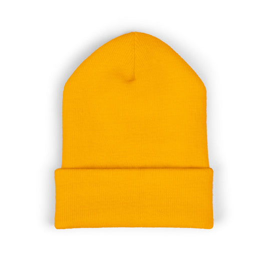 Embroidered 'Midnight State' Cuffed Beanie — Cozy Winter Knit Hat