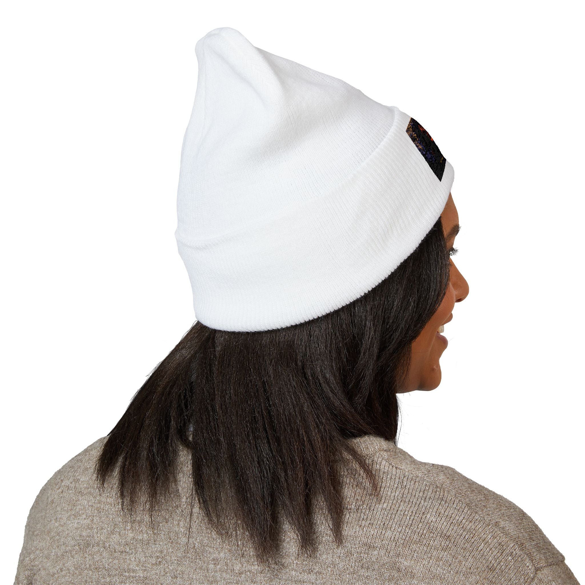 Embroidered 'Midnight State' Cuffed Beanie — Cozy Winter Knit Hat