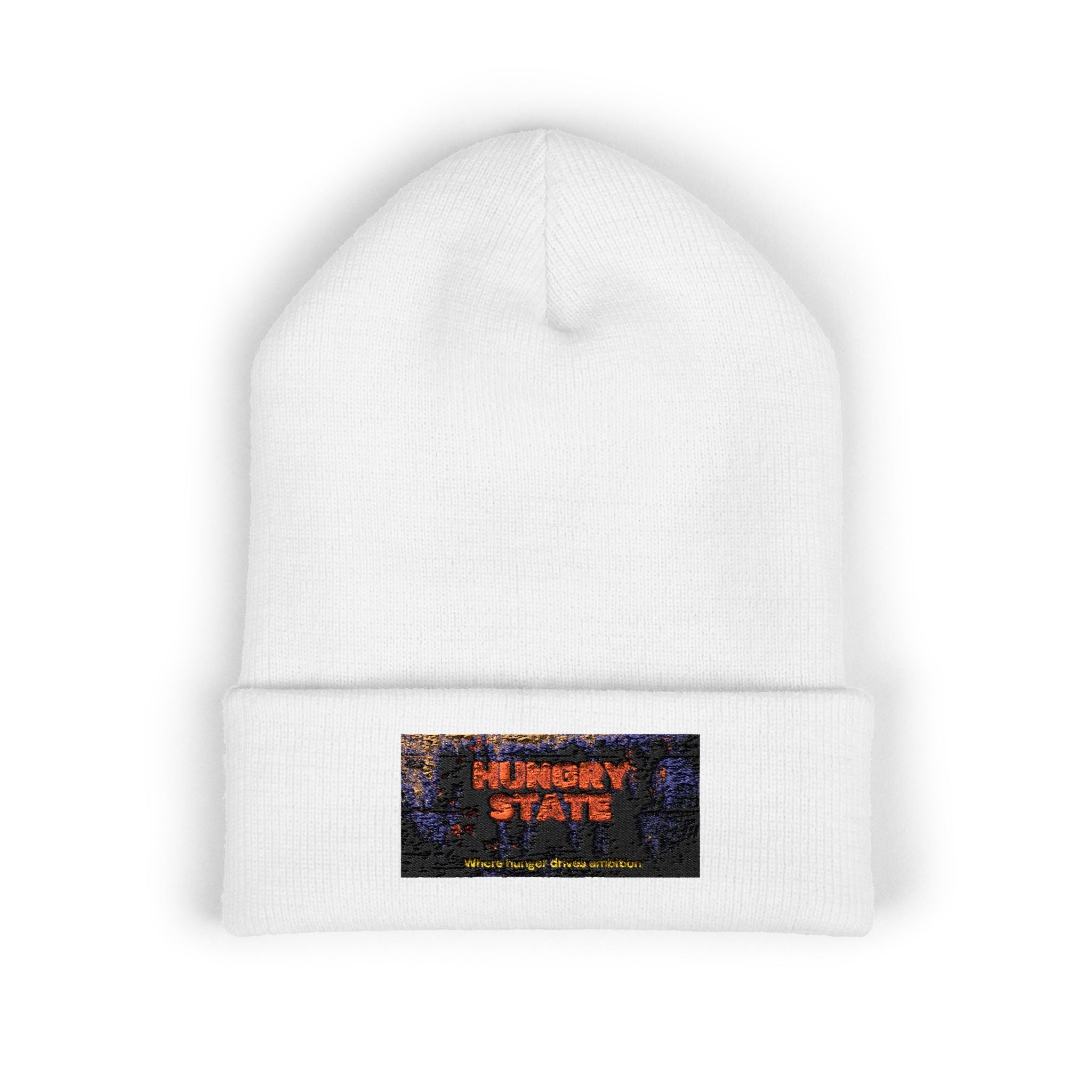 Embroidered 'Midnight State' Cuffed Beanie — Cozy Winter Knit Hat